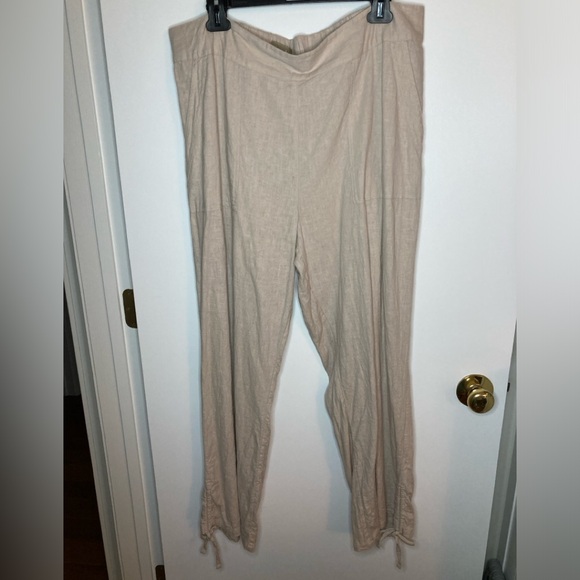 Naturals d&co. Pants - Naturals d&co. Linen, Rayon blend, Women's L, Casual Pants, Rouged sides